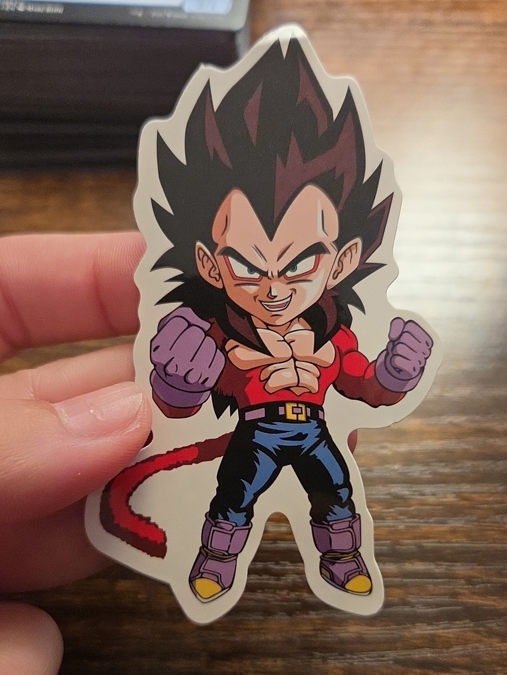 Purple & Red Super Saiyan Kids Sticker - Brand Sticker